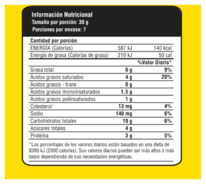 Galletas de Avena con Coco — 200 g tabla nutricional galletas avena coco 200g